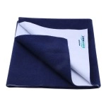 Cozymat Baby Mats Waterproof/Dry Sheet for Baby/Baby Bed Protector Waterproof (Size: 70cm X 100cm) Navy Blue, Medium