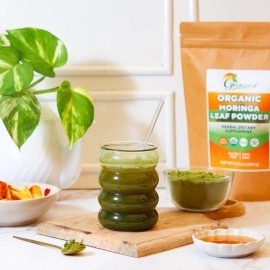 Grenera Organic Moringa Leaf Powder 1 kg, Drumstick Leaf Powder, Pure Shigru for Healthy Life, Organic Certified, No Chemicals or Preservatives