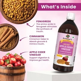 Dr. Patkar\'s Apple Cider Vinegar with Cinnamon and Fenugreek - 500 ml