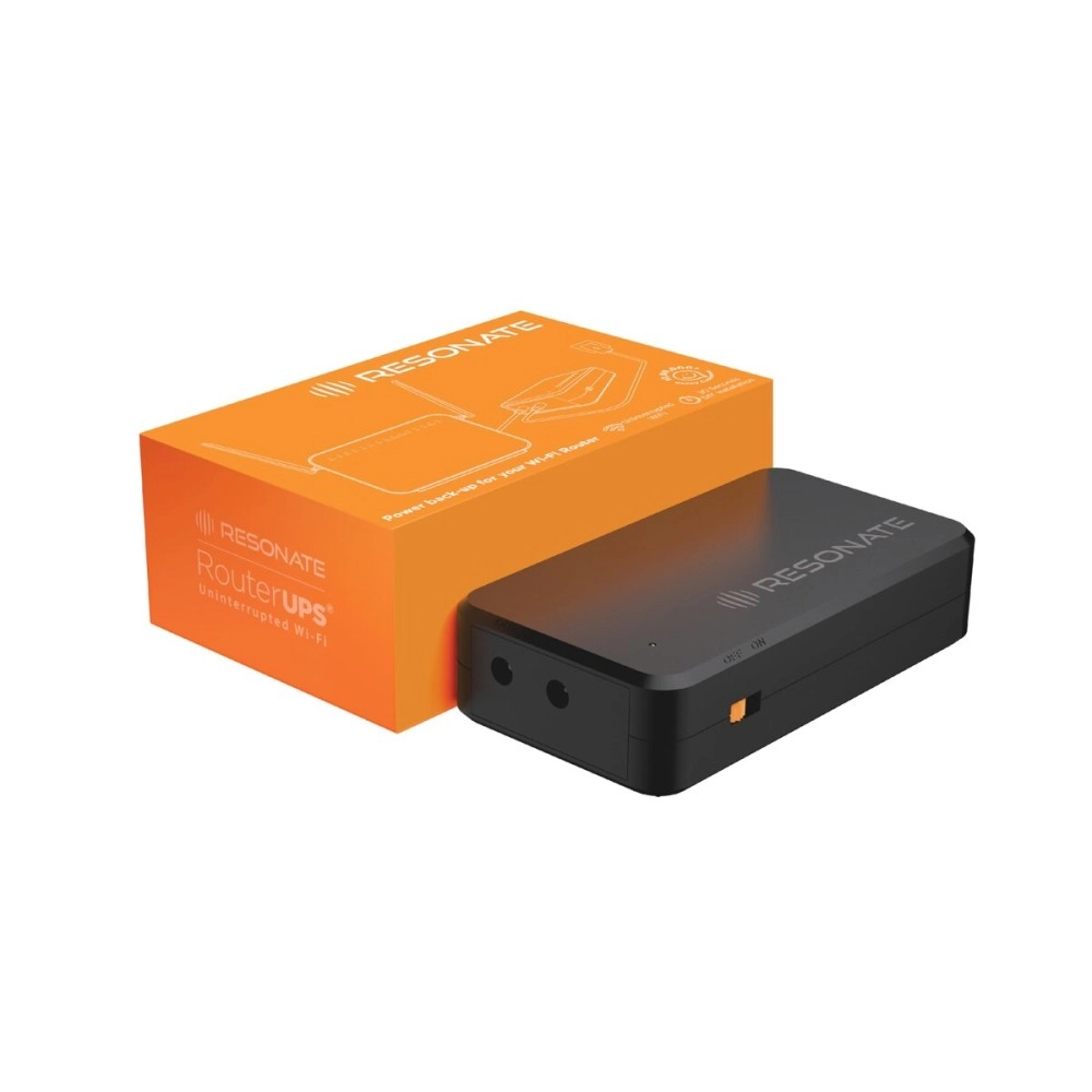 Resonate RouterUPS CRU12V2 Power Backup for Wi-Fi Router (Black)