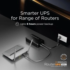 Resonate RouterUPS CRU12V2 Power Backup for Wi-Fi Router (Black)
