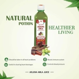 JEEVAN RAS Arjuna Amla Swaras Herbal Juice (500 ml)