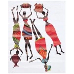 Decals Design PVC Vinyl \'African Women\' Wall Sticker (50cm x 70cm, Black)