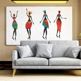 Decals Design PVC Vinyl \'African Women\' Wall Sticker (50cm x 70cm, Black)