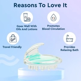 GUBB Body & Bath Massage Brush For Relaxation & Improving Blood Circulation, Pack of 1 (Color May Vary)