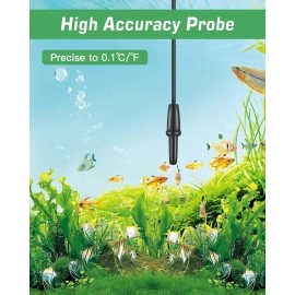 Zacro LCD Digital Aquarium Thermometer Fish Tank Water Terrarium Temperature