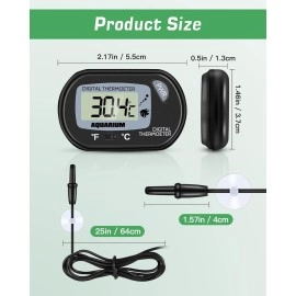 Zacro LCD Digital Aquarium Thermometer Fish Tank Water Terrarium Temperature
