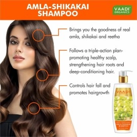 Vaadi Herbals Amla Shampoo With Shikakai And Reetha, 350 ml