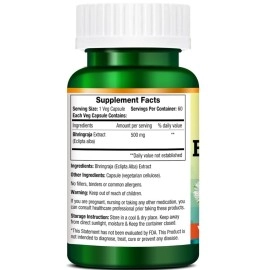 Morpheme Remedies Bhringraja Eclipta Alba 500 mg - 60 Veg Capsules