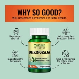 Morpheme Remedies Bhringraja Eclipta Alba 500 mg - 60 Veg Capsules