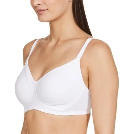Enamor A042 Side Support Shaper Stretch Cotton Everyday Bra - Non-Padded, Wire-Free & High Coverage White