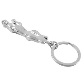 AutokraftZ Generic - WV001RCA0195 Silver Jaguar Keyring & Keychain