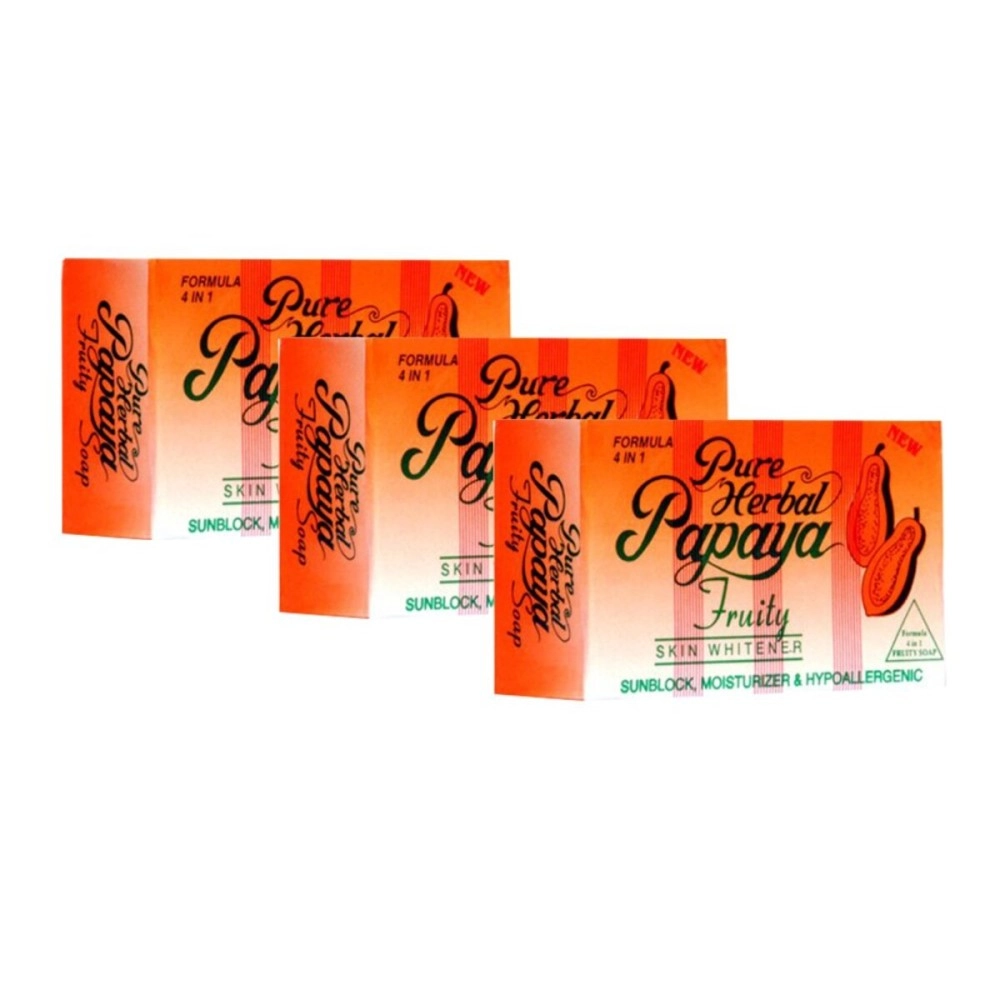Queue pureherbal Navar 4 In 1 Papaya Fruity Skin Whitening Soap Results In 20 Days -3 Pc