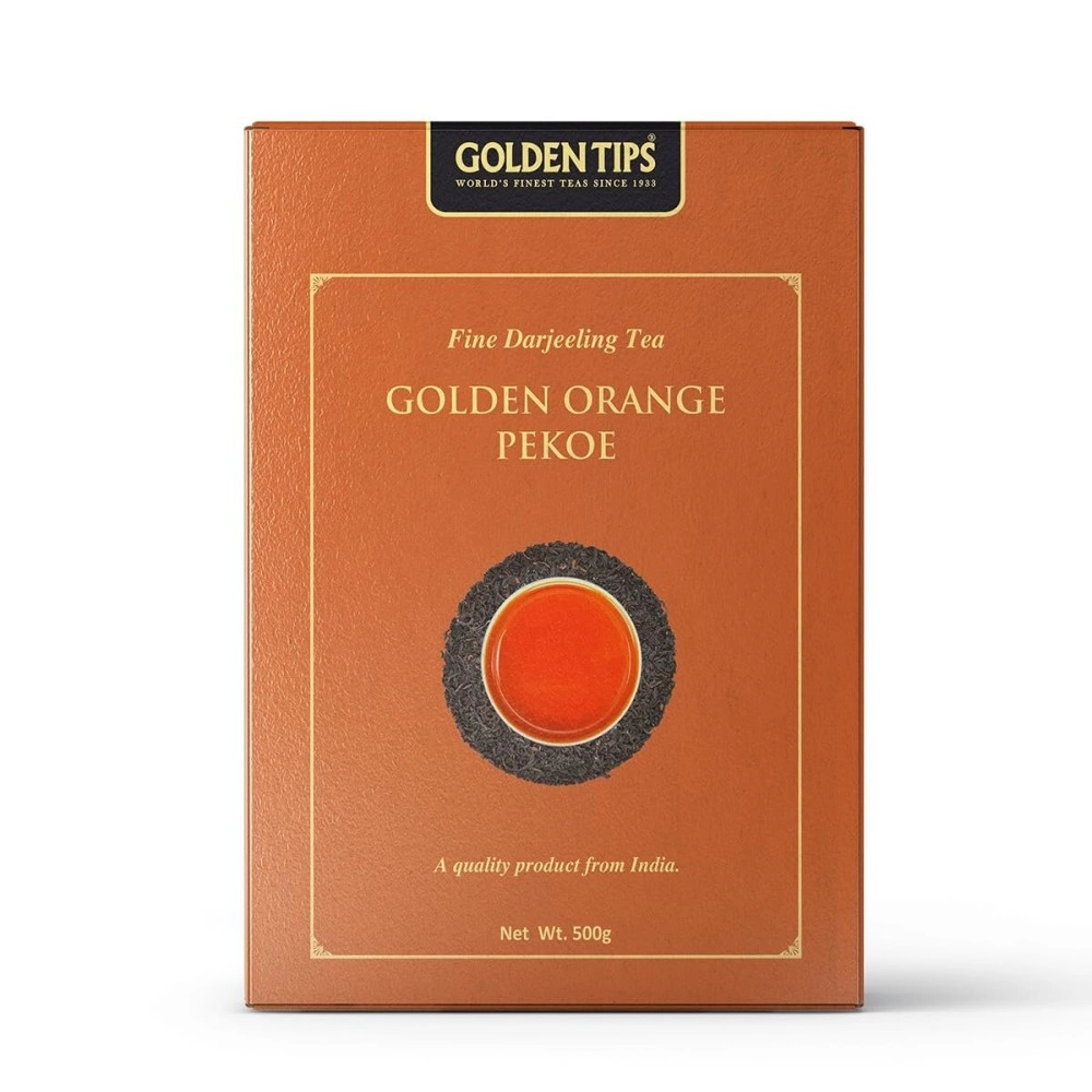 Golden Tips Darjeeling Orange Pekoe Loose-Leaf Black Tea, Premium Himalayan Single-Origin Tea, Handpicked & Expertly Processed for Rich Aroma & Flavor,Fresh &, (100 gram- 50 Cups)