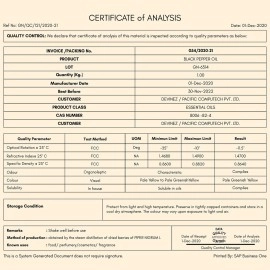 Devinez Black Pepper Essential Oil, 100% Pure, Natural & Undiluted, 100ml in Anodized Aluminum Bottle