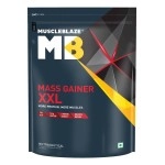 MuscleBlaze Mass Gainer XXL (Chocolate, 1kg / 2.2lbs, 10 Servings) | With Complex Carbs, High Protein & Digestive Enzymes, Powder