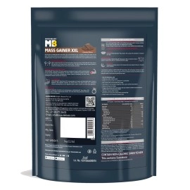 MuscleBlaze Mass Gainer XXL (Chocolate, 1kg / 2.2lbs, 10 Servings) | With Complex Carbs, High Protein & Digestive Enzymes, Powder