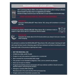 MuscleBlaze Mass Gainer XXL (Chocolate, 1kg / 2.2lbs, 10 Servings) | With Complex Carbs, High Protein & Digestive Enzymes, Powder