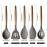Miusco Non-Stick Cooking Utensils, Silicone Kitchen Utensils Set with Natural Acacia Hard Wood Handle, 5 Piece, Grey, BPA Free, Baking & Serving Wooden Cooking Spoon