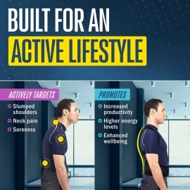 FlexGuard Support Posture Corrector for Women and Men - Back Brace for Posture, Adjustable Back Straightener Shoulder Posture for Pain Relief, Body Correction, Large