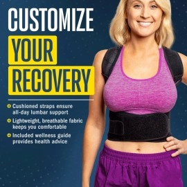 FlexGuard Support Posture Corrector for Women and Men - Back Brace for Posture, Adjustable Back Straightener Shoulder Posture for Pain Relief, Body Correction, Large