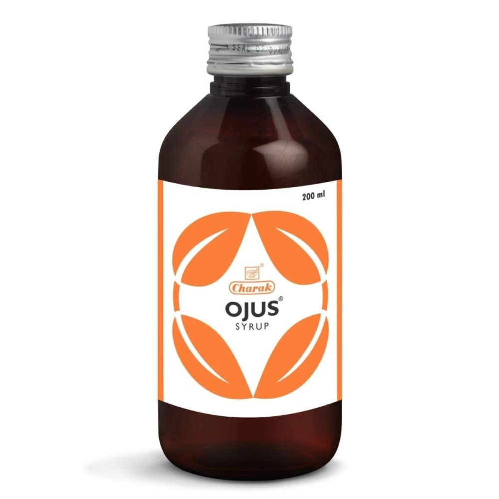Charak Pharma Ojus Syrup for Indigestion Digestive Aid - 200 ml (Pack of 2).