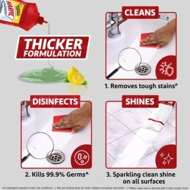 Harpic Disinfectant Bathroom Cleaner, Lemon - 1L