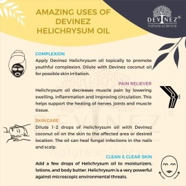 Devinez Helichrysum Essential Oil, 100% Pure, Natural & Undiluted, 15ml in Glass Bottle