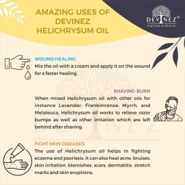 Devinez Helichrysum Essential Oil, 100% Pure, Natural & Undiluted, 15ml in Glass Bottle