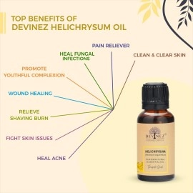 Devinez Helichrysum Essential Oil, 100% Pure, Natural & Undiluted, 15ml in Glass Bottle