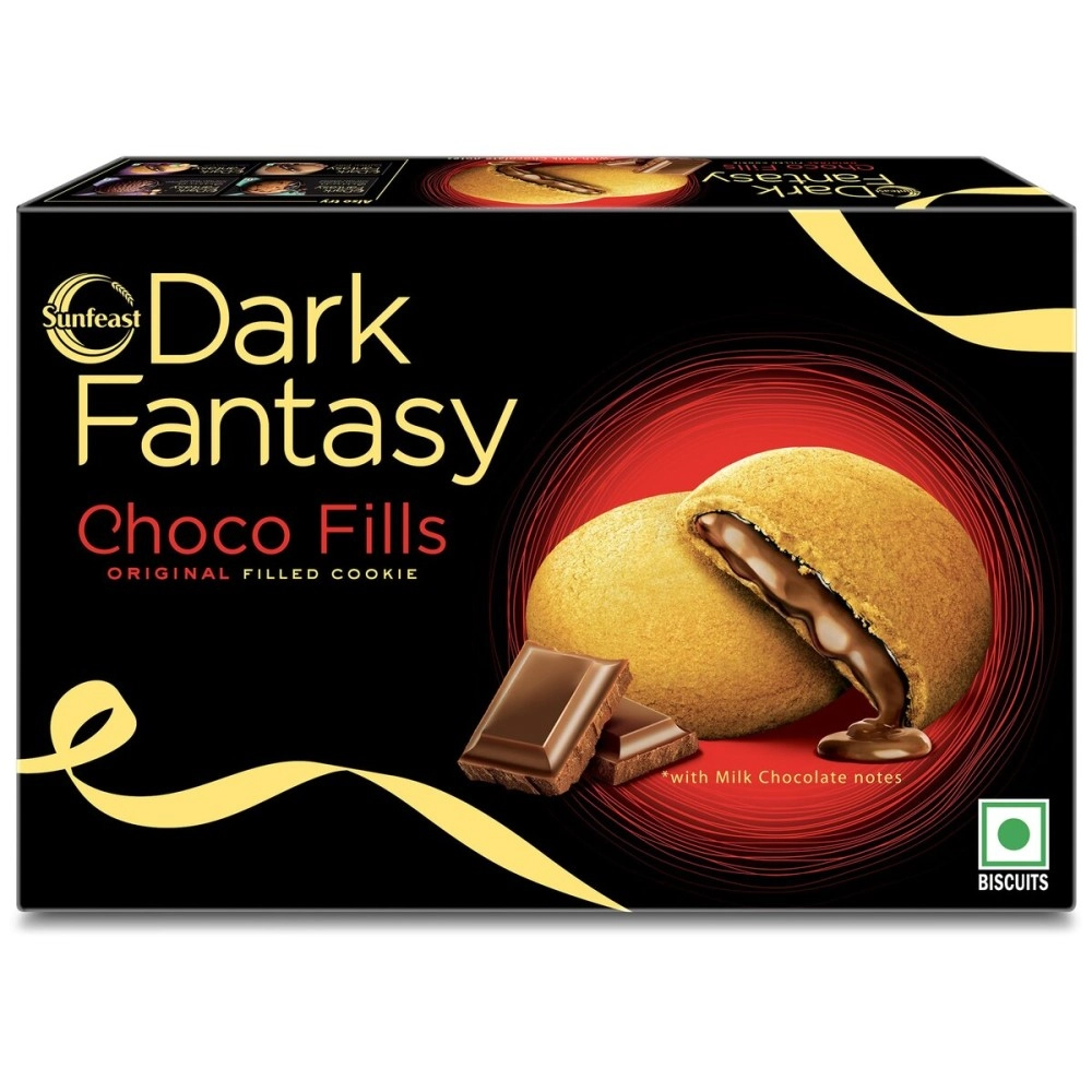Sunfeast Dark Fantasy Choco Fills, 275g, Original Filled Cookies with Choco Crme
