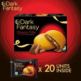 Sunfeast Dark Fantasy Choco Fills, 275g, Original Filled Cookies with Choco Crme