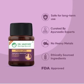 DR. VAIDYA\'S new age ayurveda Fissures & Piles Pills (Pack of 2/30 Pieces Each)