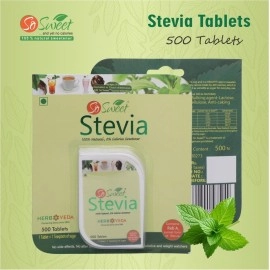 So Sweet Stevia Tablets Sugar Free Natural Sweetener Zero Calorie 1000 Tablets -Pack of 2 (500 Each)