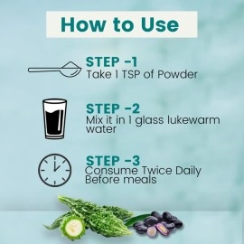 Kudos Karela Jamun powder With Shilajit 200gm