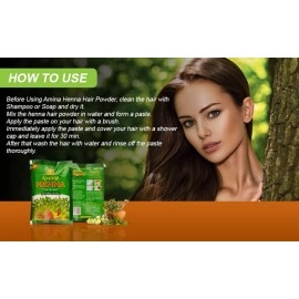 Amina Henna, Natural Black 300 g (Pack of 10)