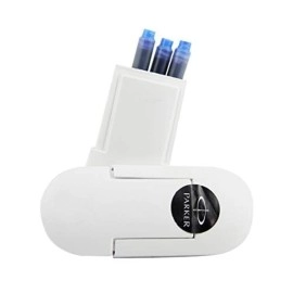 Parker Vector Standard Fountain Pen Chrome Trim Fine Nib with 3 Free Ink Cart | Body Color - Orange | Ink Color - Blue