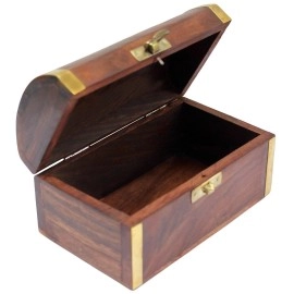 ITOS365 Handmade Wooden Keepsake Storage Case Jewelry Box Jewel Organizer - Gifts for Women