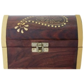 ITOS365 Handmade Wooden Keepsake Storage Case Jewelry Box Jewel Organizer - Gifts for Women