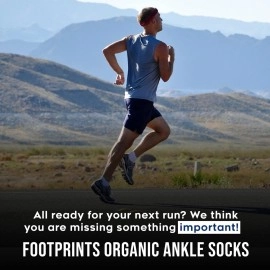 Footprints Organic Cotton Women Ankle Sports Socks - Pack of 4 Pairs - Black