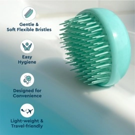 GUBB Tangle Eraser Detangling Brush | Reduces Hair Breakage & Damage | Suitable For All Hair Type | Faster n Easier Detangle Wet or Dry Hair with No Pain | Color May Vary - Scottish Range