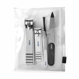 GUBB USA Nail Care Kit Toe Nail, Finger Nail Cutter, Flat tip Tweezer/Plucker and Nail Filer