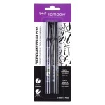 Tombow 62038,2 Count (Pack of 1),Fudenosuke Brush Pen,Black