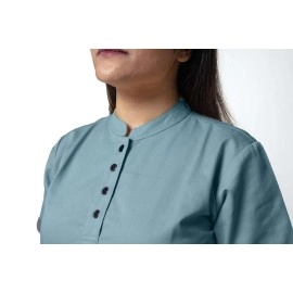 UNIFORM CRAFT Women\'s Polyester and Cotton Twill Support Staff Uniform, Green and Grey (M)