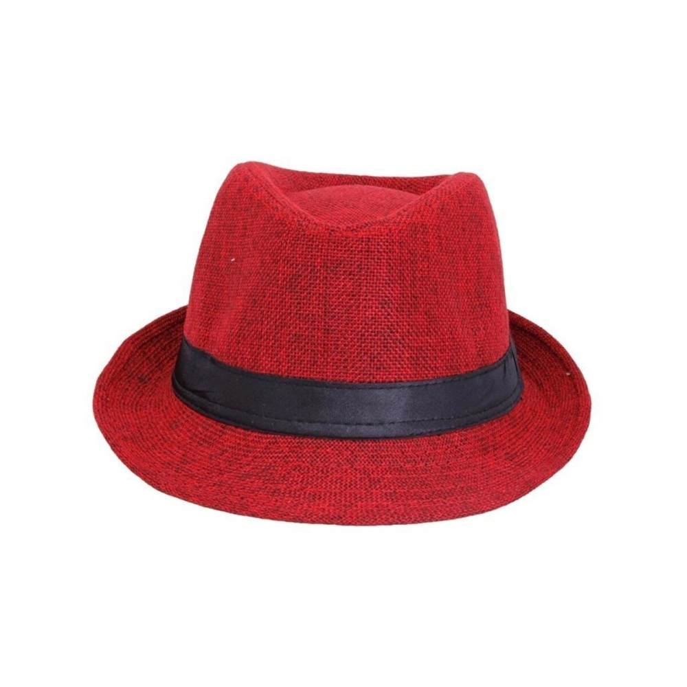 Zacharias Mens & Women Fedora Hat (Red)