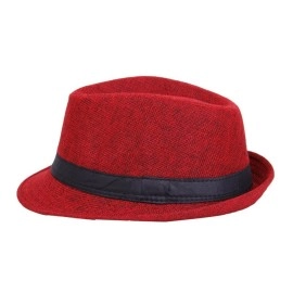 Zacharias Mens & Women Fedora Hat (Red)