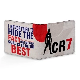 ShopMantra Cristiano Ronaldo CR7 Printed Pu Leather Wallet for Men\'s/Boy\'s (Red)