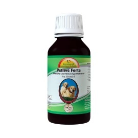 Growel Petlive Forte: A Powerful Liver Tonic for Digestion, Appetite, Growth and Food Intake for Dogs and Cats - 100 ml.