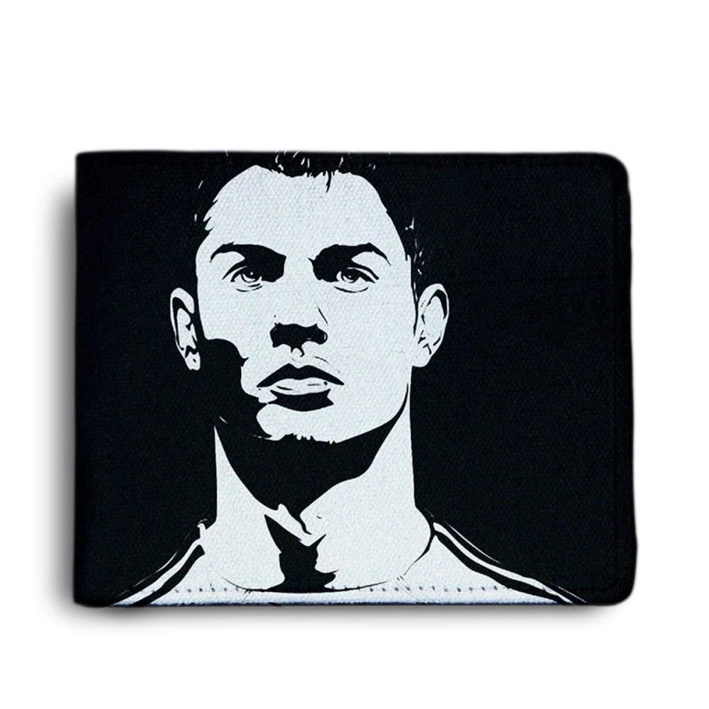 ShopMantra Cristiano Ronaldo CR7 Printed Pu Leather Wallet for Men\'s/Boy\'s (Black)