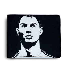 ShopMantra Cristiano Ronaldo CR7 Printed Pu Leather Wallet for Men\'s/Boy\'s (Black)
